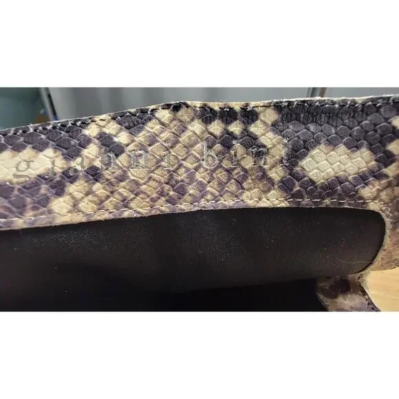 Brand New Gianni Bini Gianna Snake Print Kitten Heel Tall Boots Size 7 - Picture 13 of 14